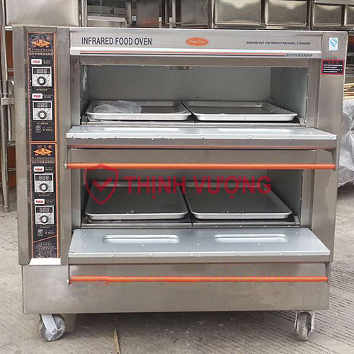 Lò nướng bánh dùng điện 2 tầng, 4 khay PL-4 ( vỏ thép, điều khiển cơ )